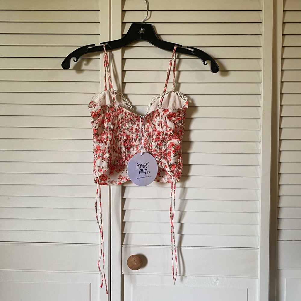 Princess Polly Maddi Top in Pink Floral - Picture 2 of 4